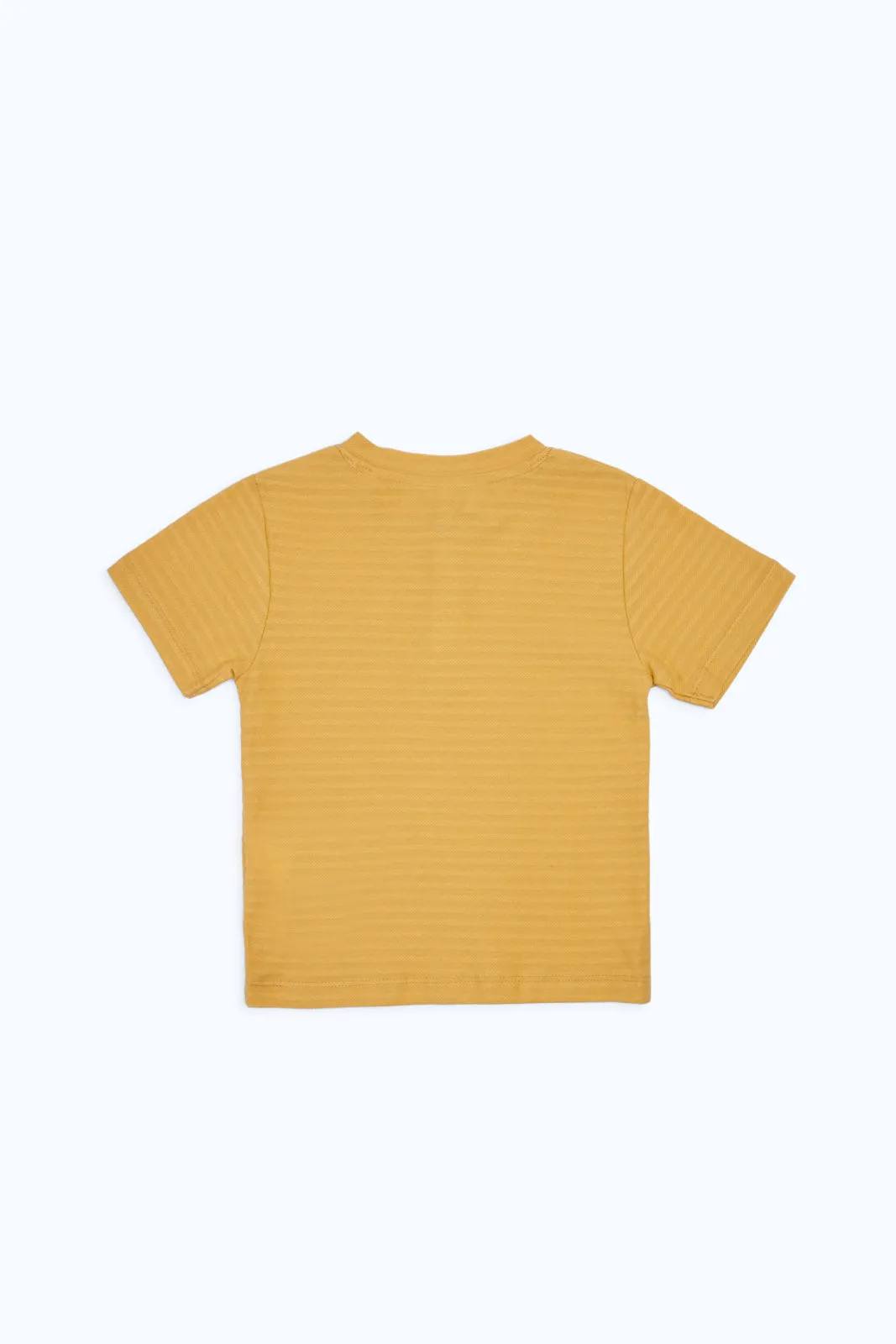 Infant Boys Yellow Jacquard Henley T-Shirt