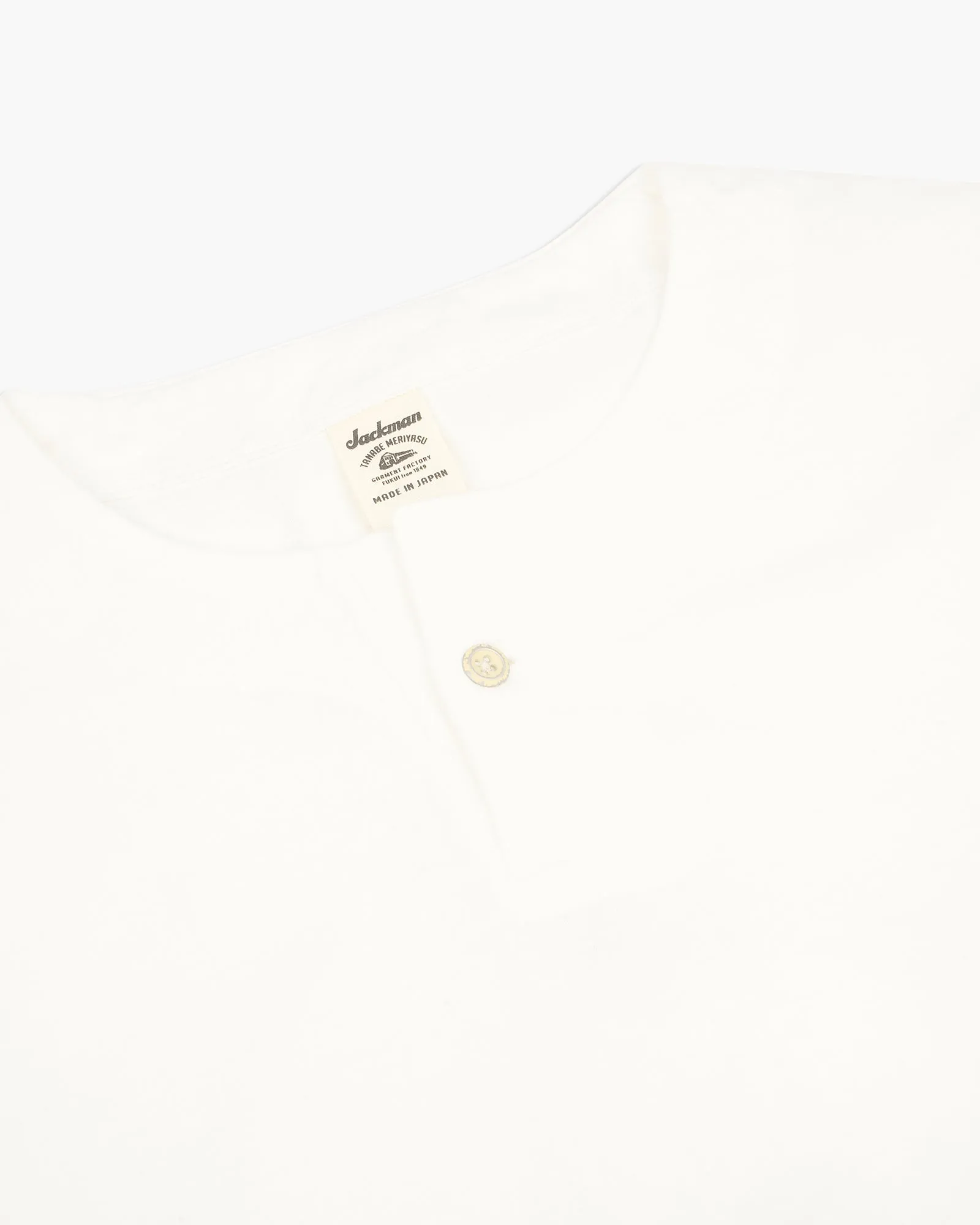 Jackman L/S Henley Neck Tee - White