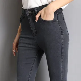 Jeans for Women Jeans Woman High Elastic Stretch Jeans Washed Denim