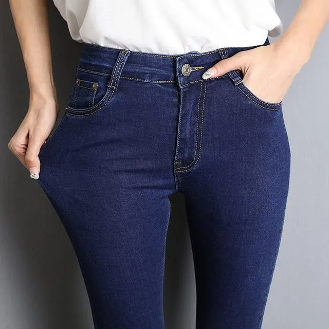 Jeans for Women Jeans Woman High Elastic Stretch Jeans Washed Denim