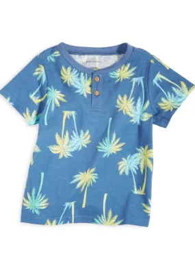 Kids Boy Palm Tree-Print T-Shirt,Blue