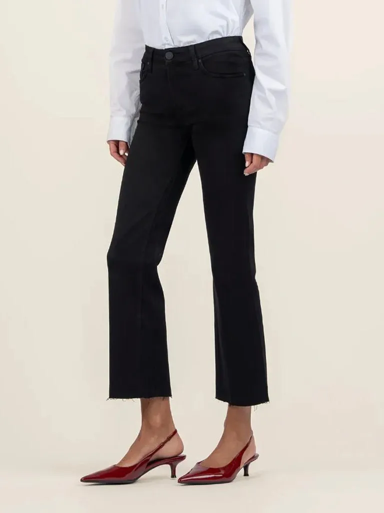 Kut Jeans : Kelsey High Rise Ankle Flare with Raw Hem