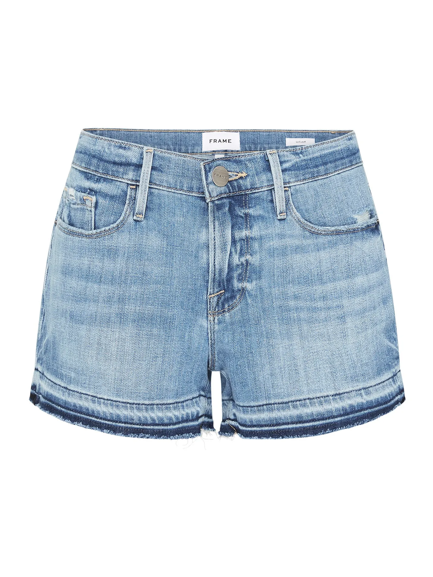 Le Cut Off Release Wave Hem Shorts