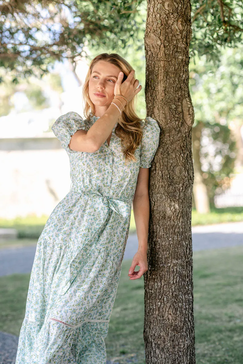 Lily Maxi Dress - Blue Vines