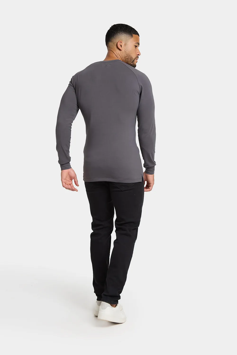 Long Sleeve Everyday Henley T-Shirt in Dark Graphite