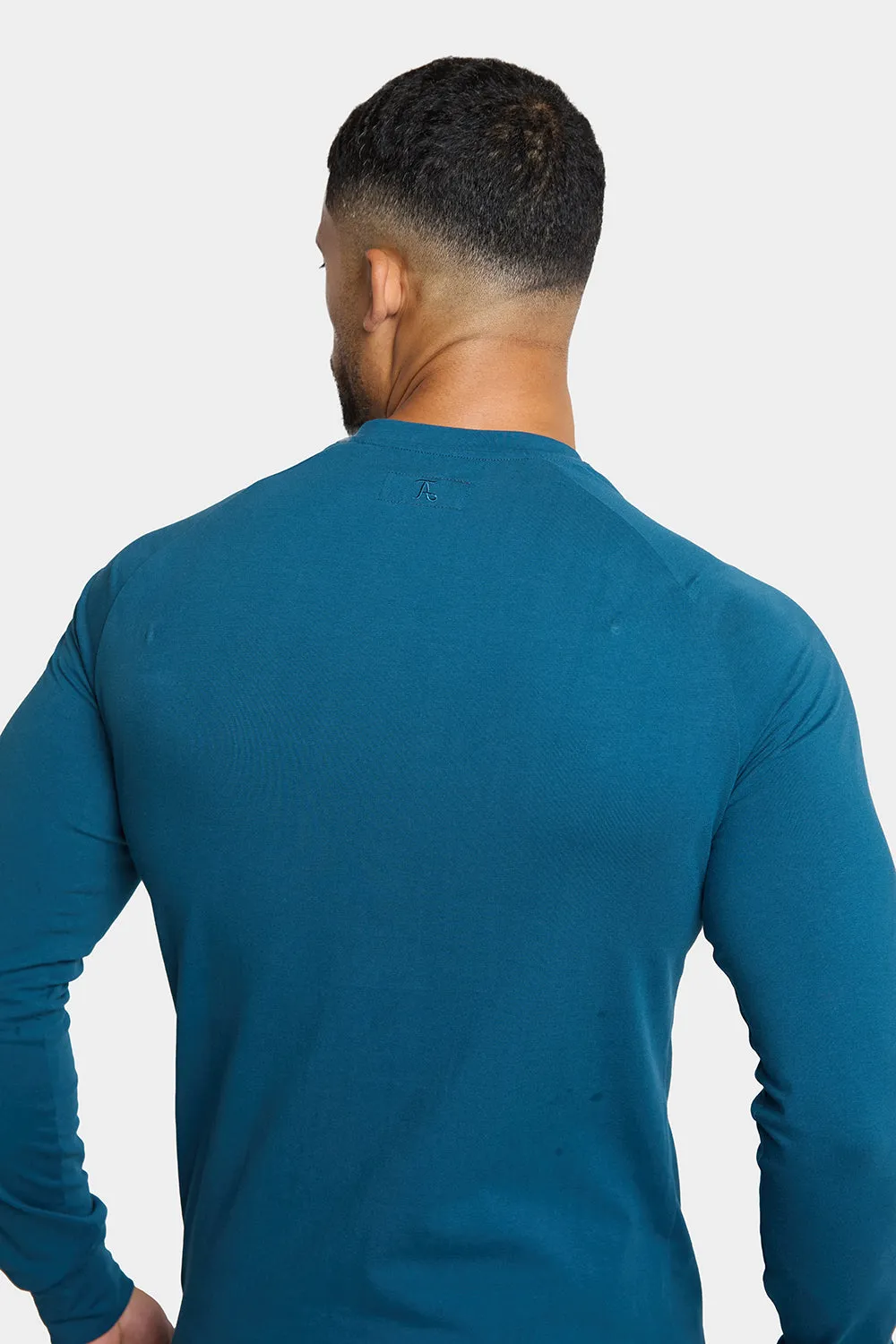 Long Sleeve Everyday Henley T-Shirt in Teal