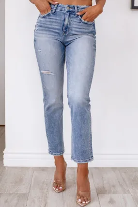 Maddie Light Denim Straight Jeans