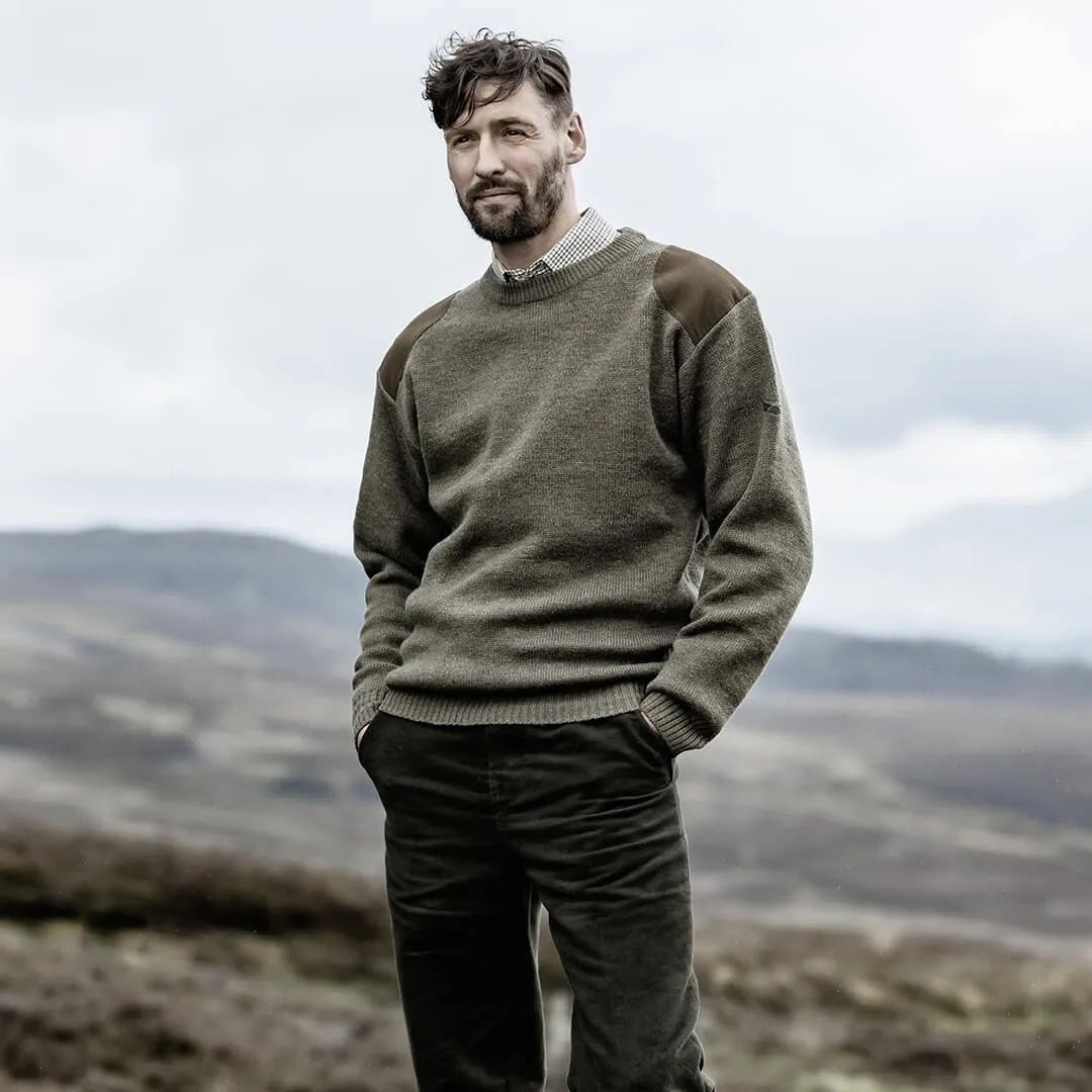 Melrose Hunting Pullover - Marled Green by Hoggs of Fife