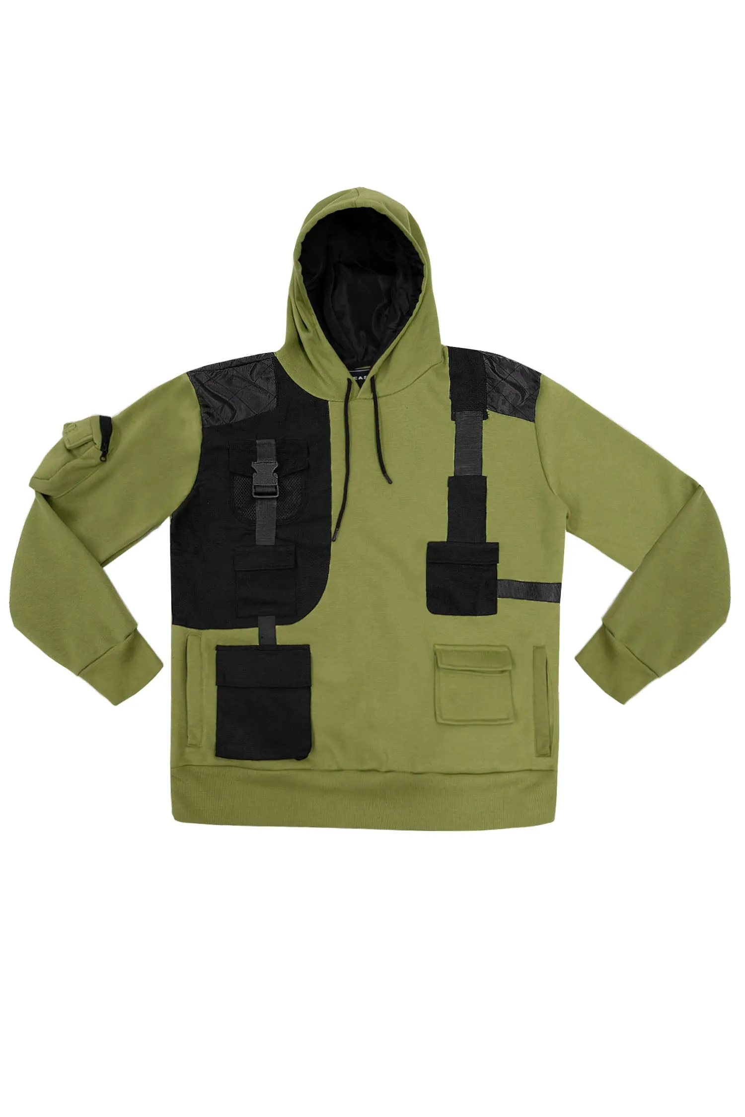 Men's Brigade Utility Cargo Pockets Fleece Hoodie