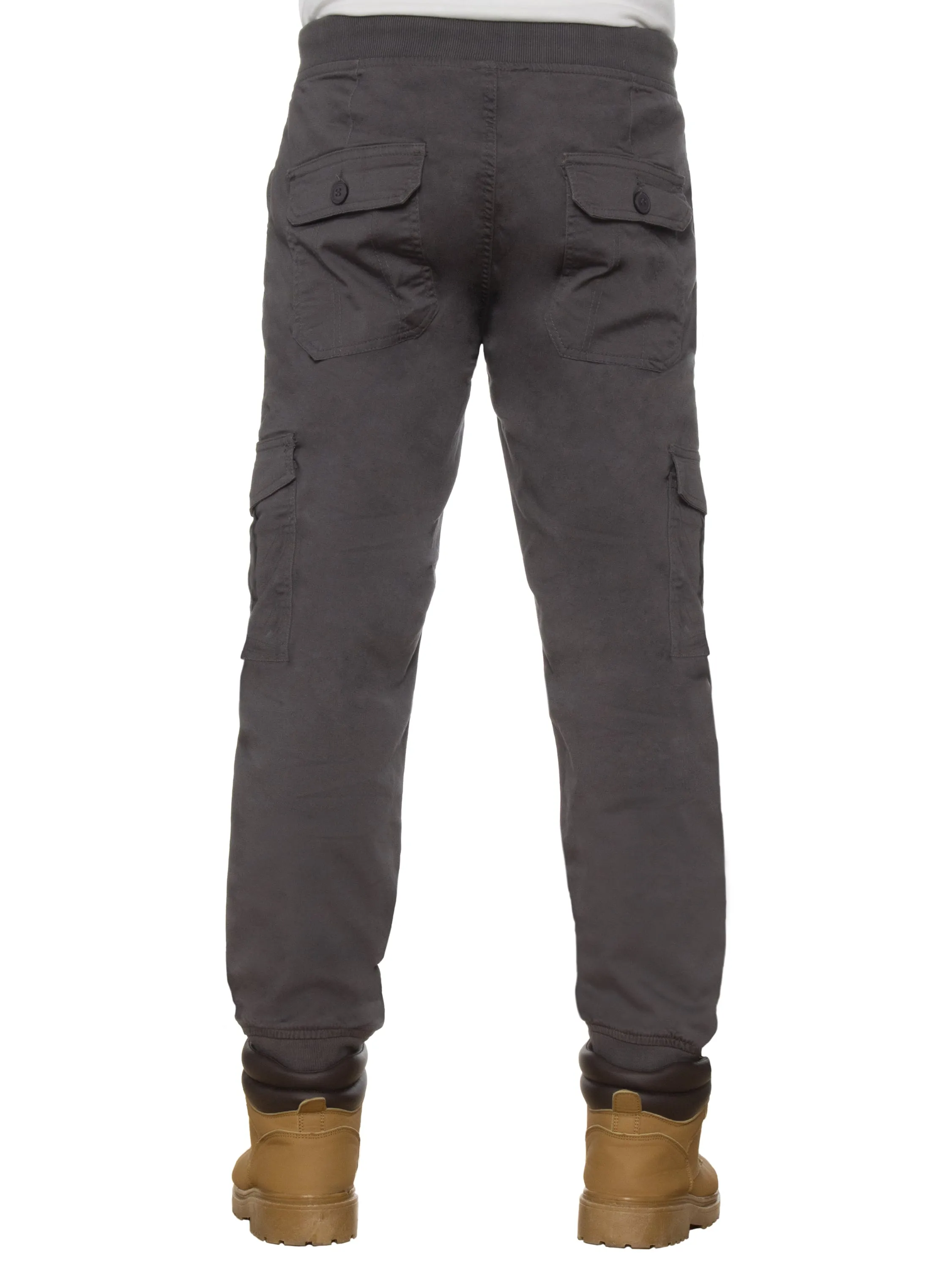 Mens Cuffed Combat Basic Jeans | Enzo Designer Menswear