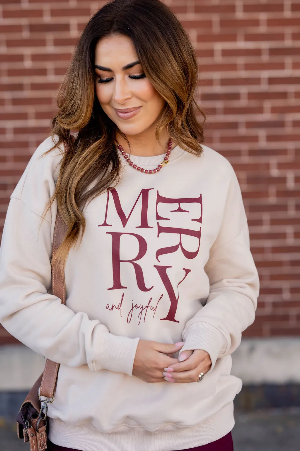 Merry And Joyful Graphic Crewneck