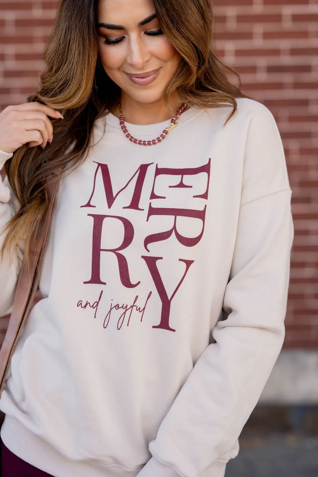 Merry And Joyful Graphic Crewneck