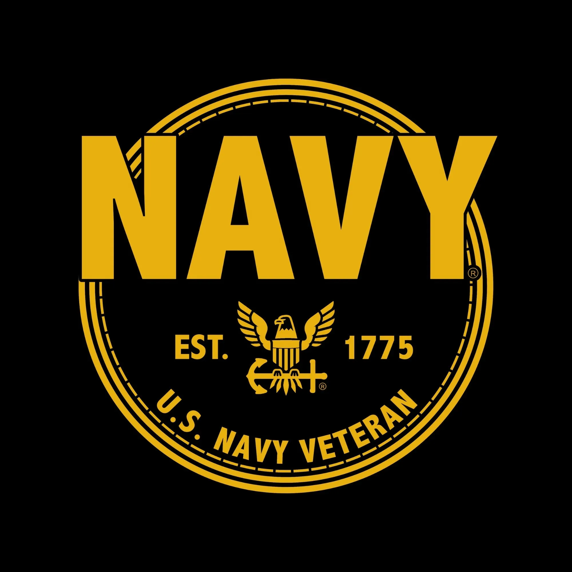 Navy Veteran Mens Henley T-Shirt