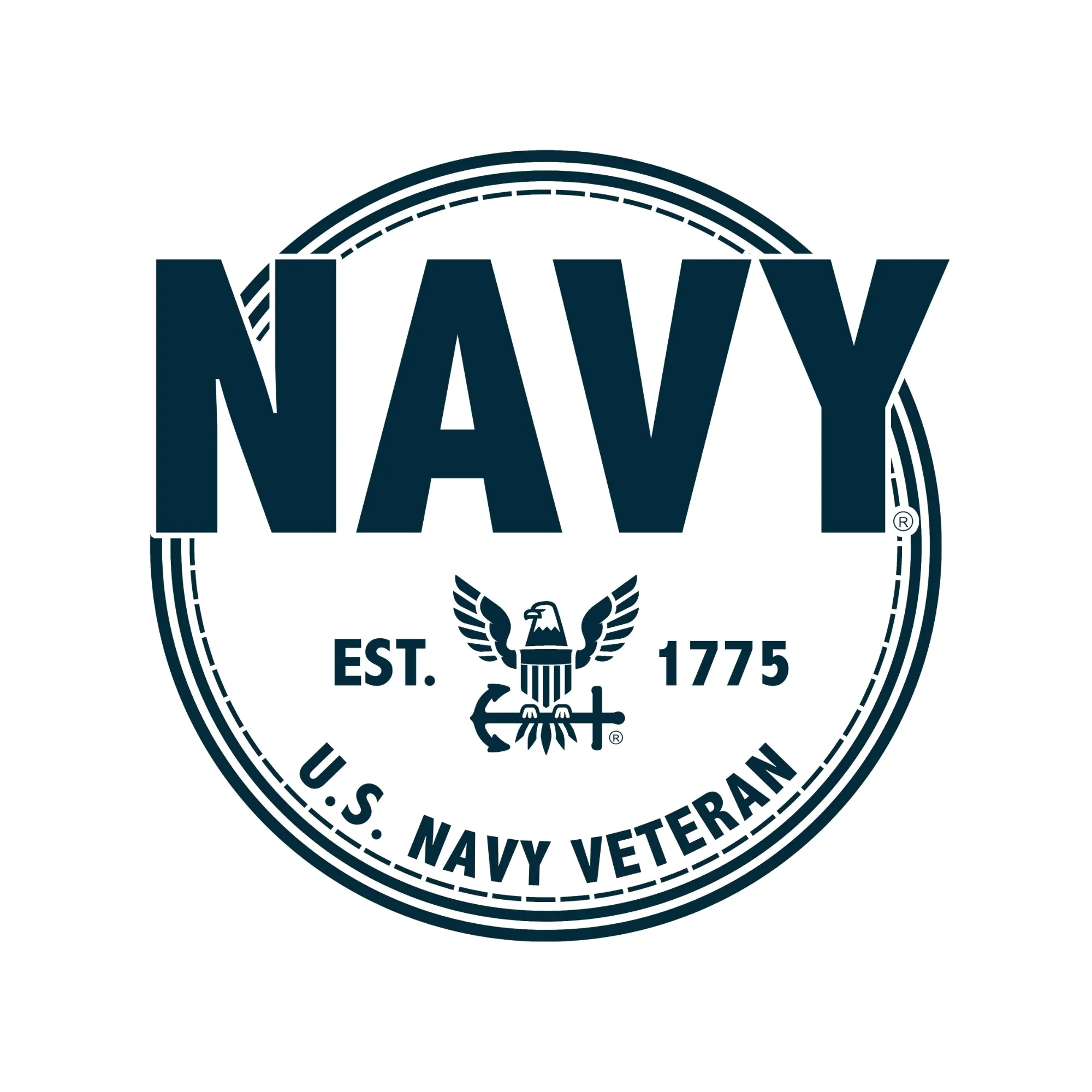 Navy Veteran Mens Henley T-Shirt