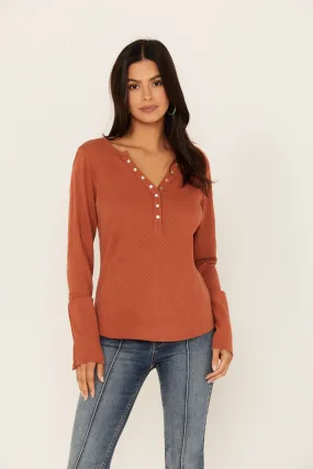 Pearl Knit Henley Shirt