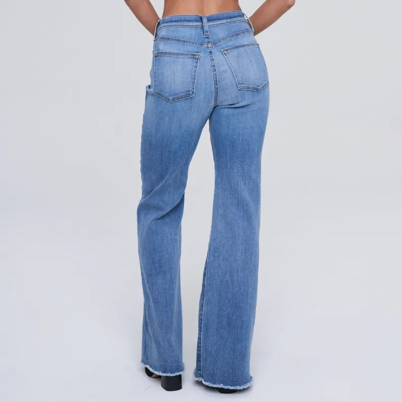 Shea High Rise Medium Wash Flare Jeans