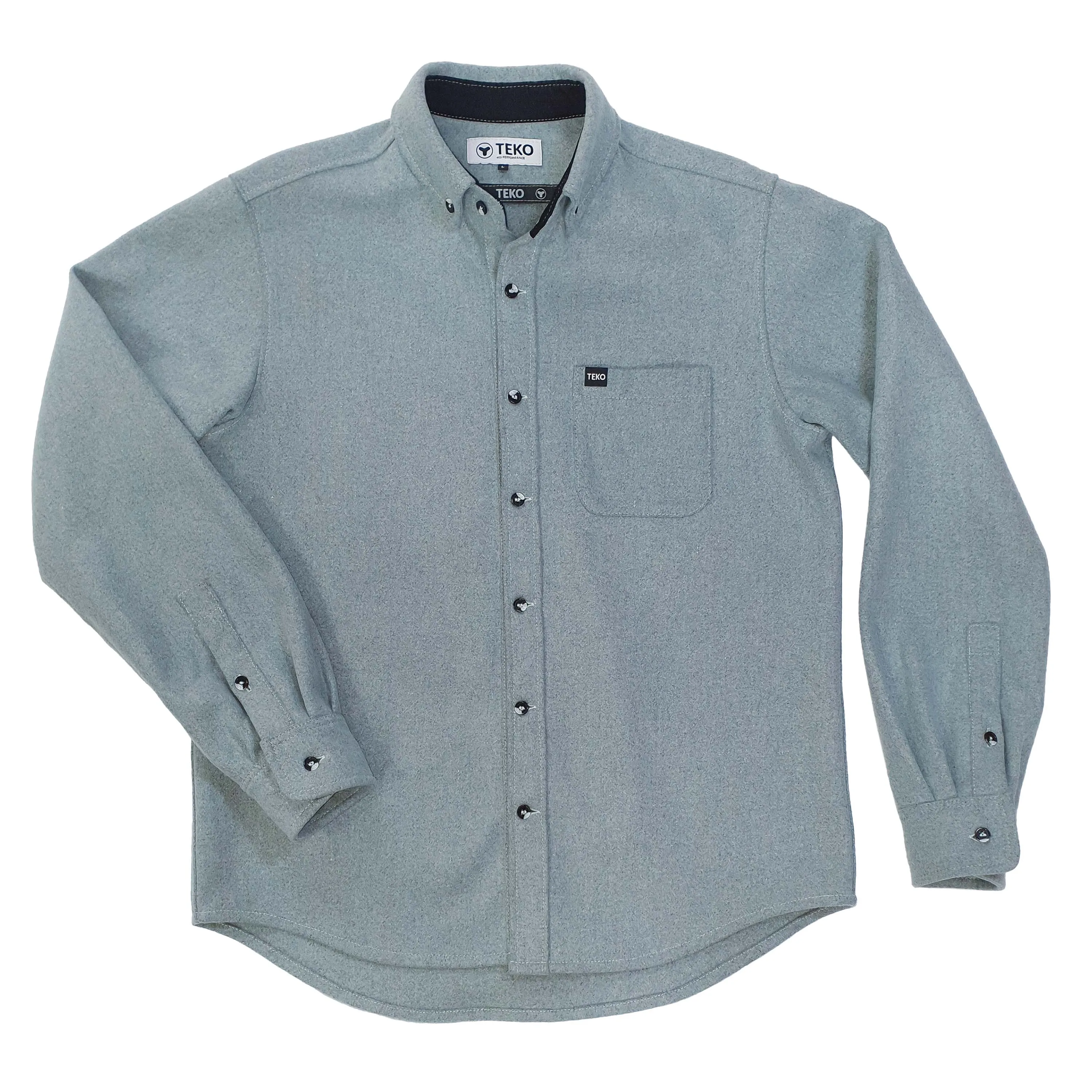 The FRASER eco MELTON Wool 2.0 Men's Shirt - Misty Blue