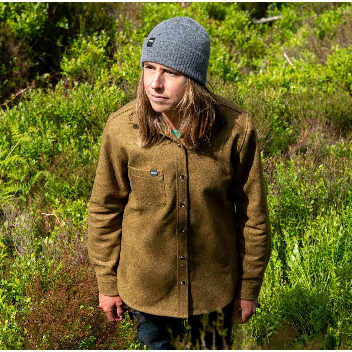 The OBAN eco MELTON Wool 2.0 Women's Shirt - Pinewood