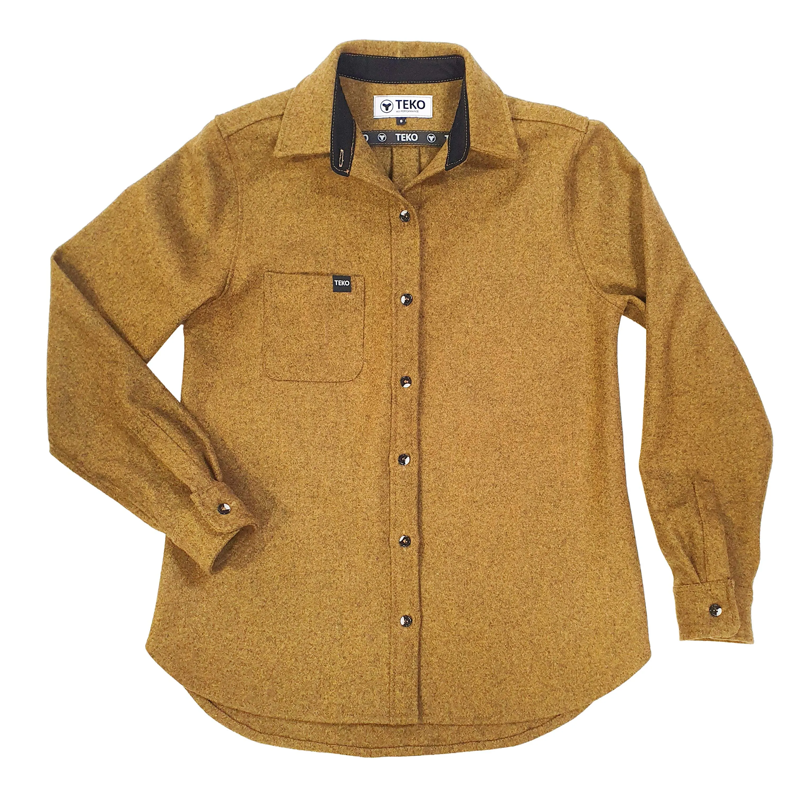 The OBAN eco MELTON Wool 2.0 Women's Shirt - Pinewood