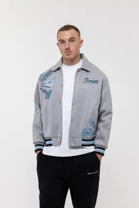 The Popart Varsity Jacket - Grey