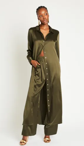 Veruschka Silk Dress Olive