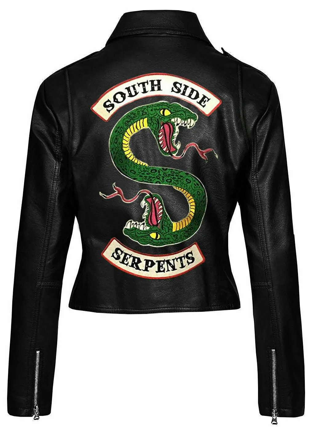 Women Southside Serpent Black Leather Jacket