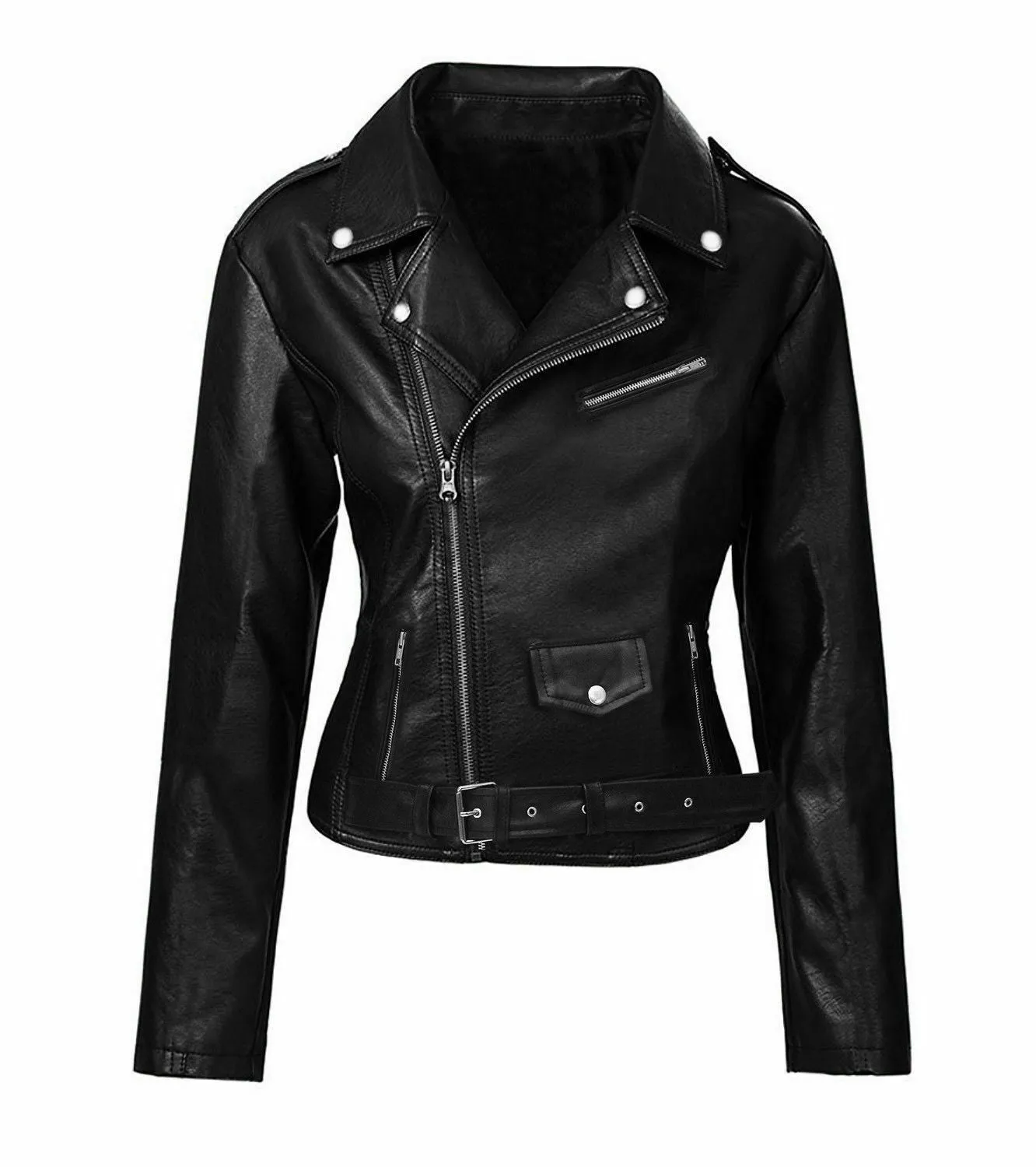 Women Southside Serpent Black Leather Jacket