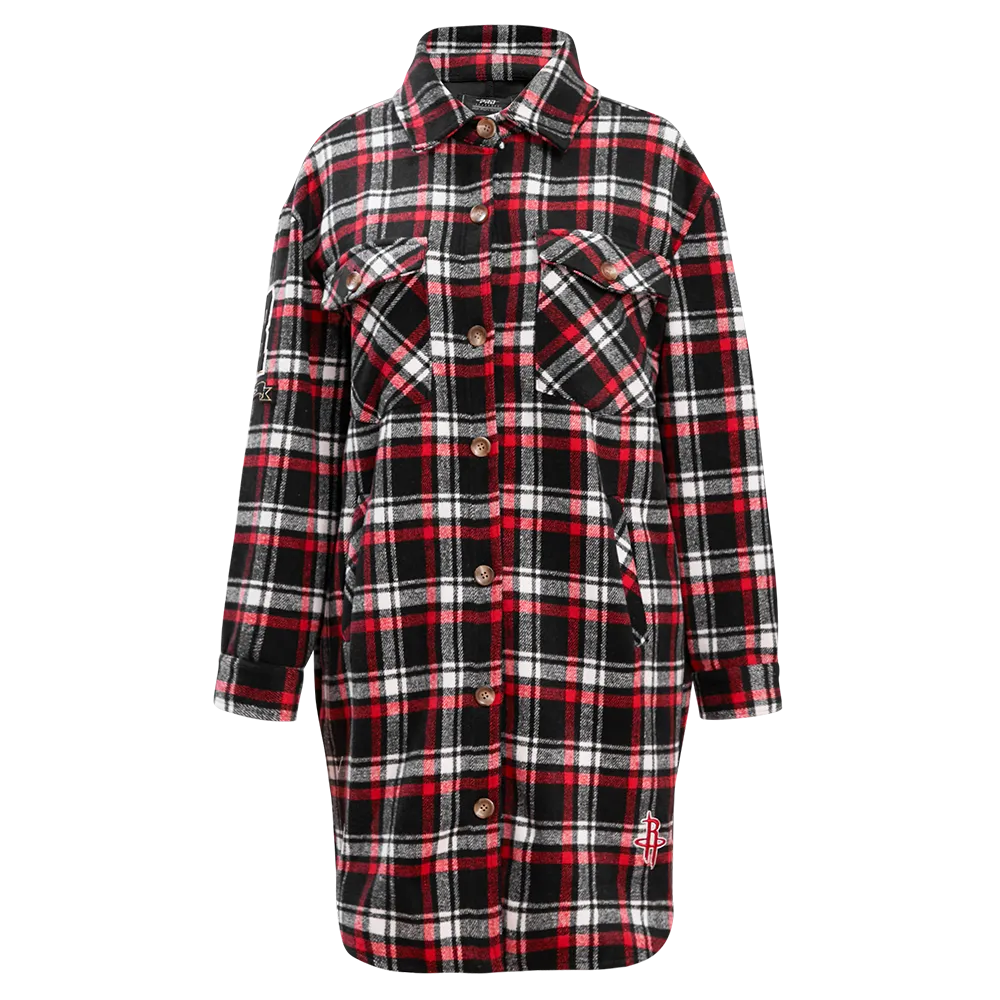 Women's Houston Rockets Pro Standard Plaid Button-Up Jacket