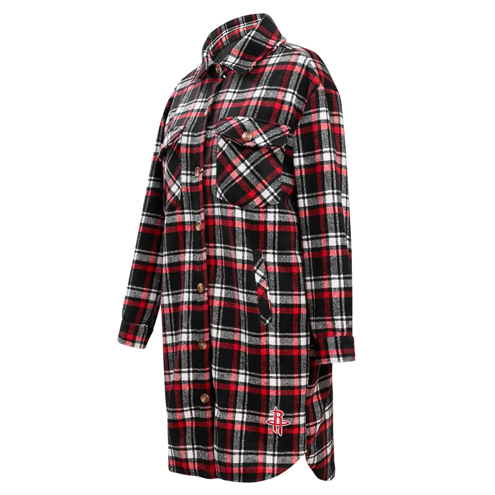 Women's Houston Rockets Pro Standard Plaid Button-Up Jacket