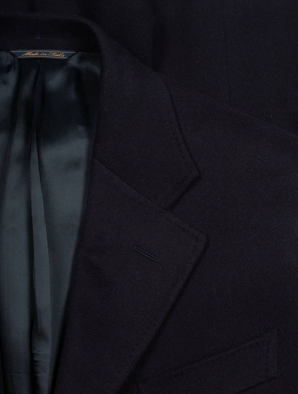 Wool and Cashmere Overcoat Navy