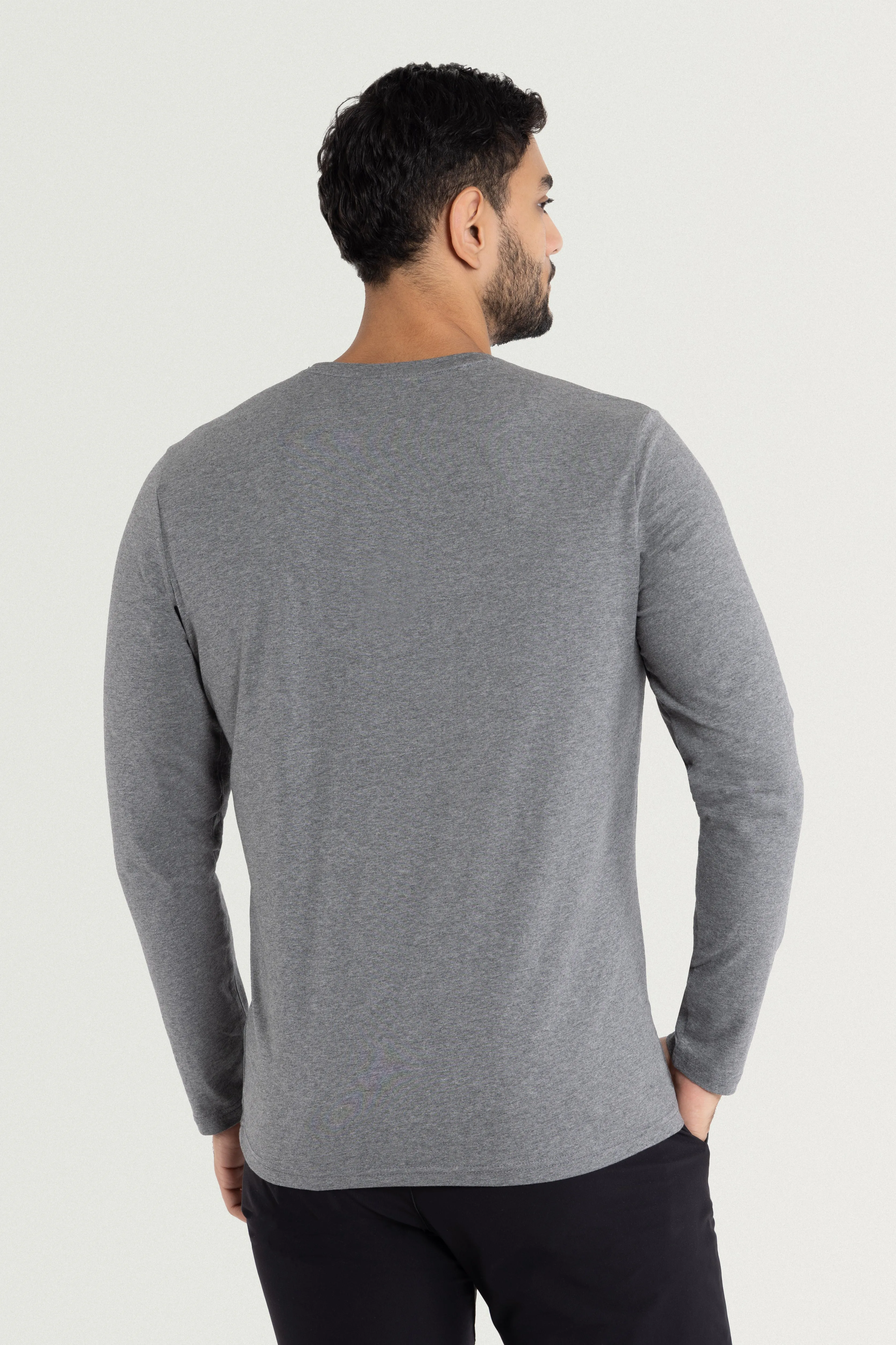 X RAY Men's Classic Long Sleeve Henley T-Shirt