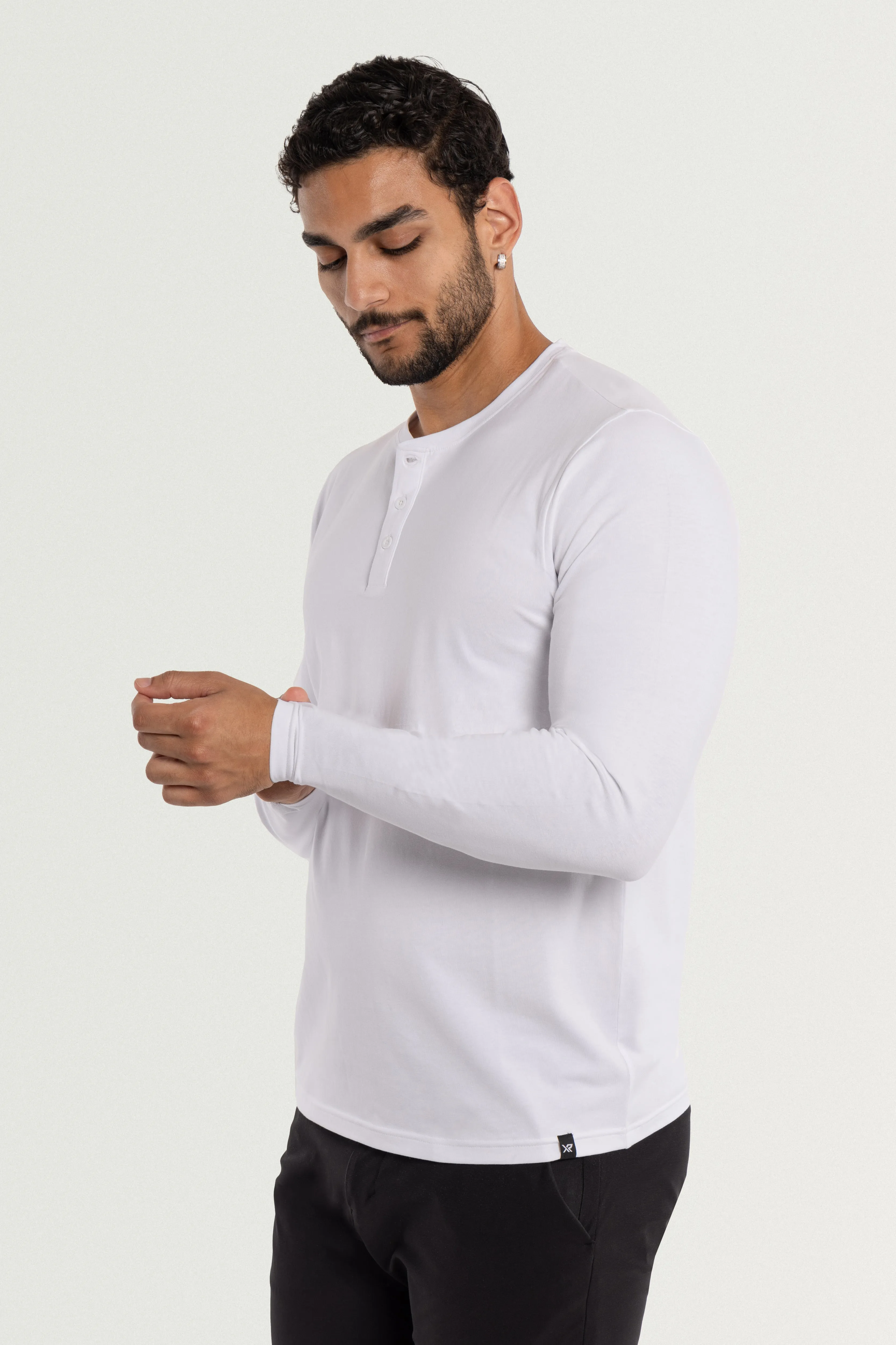 X RAY Men's Classic Long Sleeve Henley T-Shirt