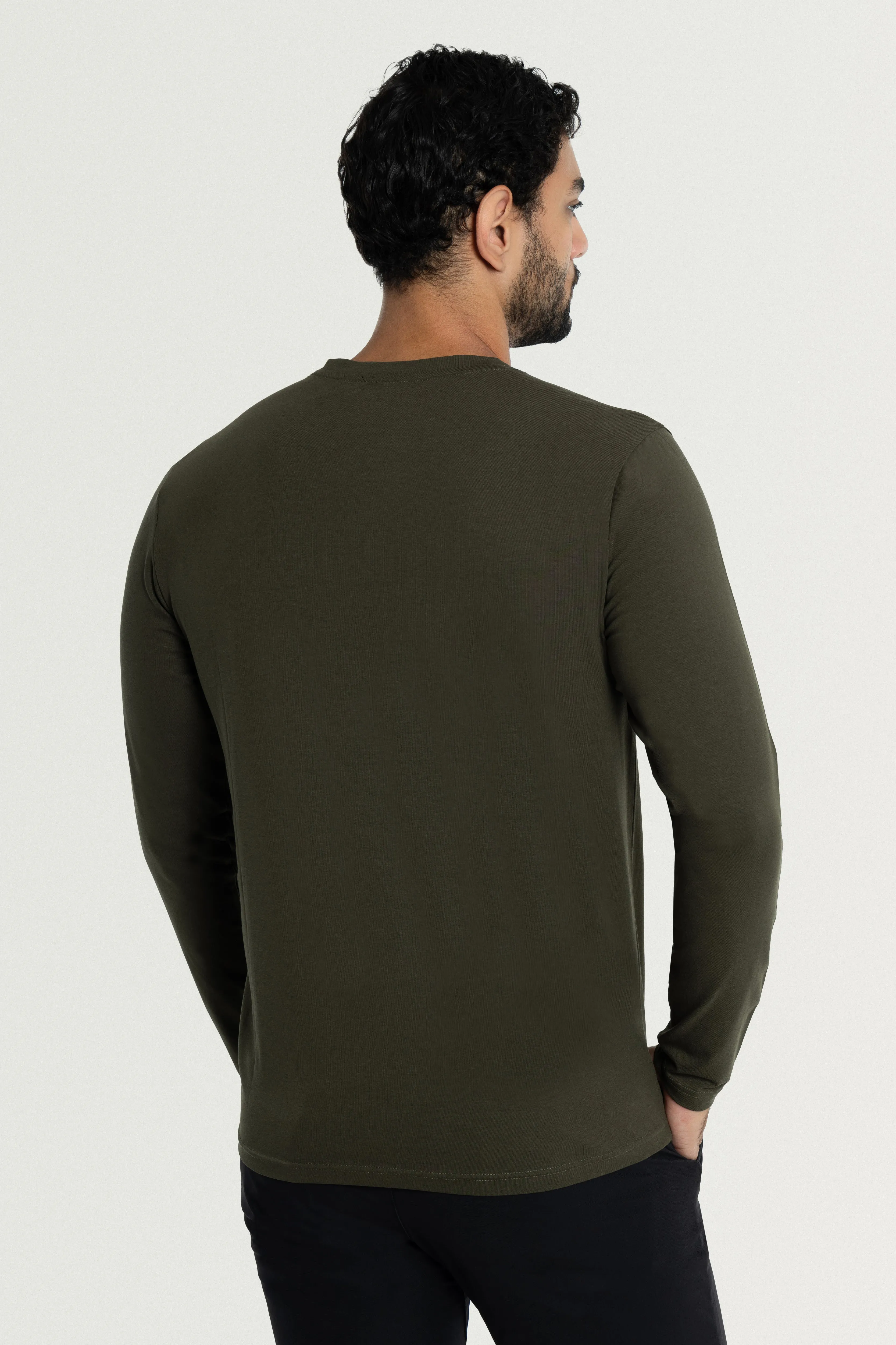 X RAY Men's Classic Long Sleeve Henley T-Shirt