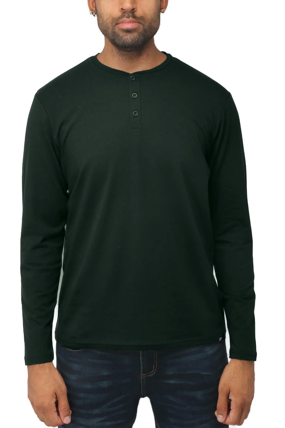 X RAY Men's Classic Long Sleeve Henley T-Shirt