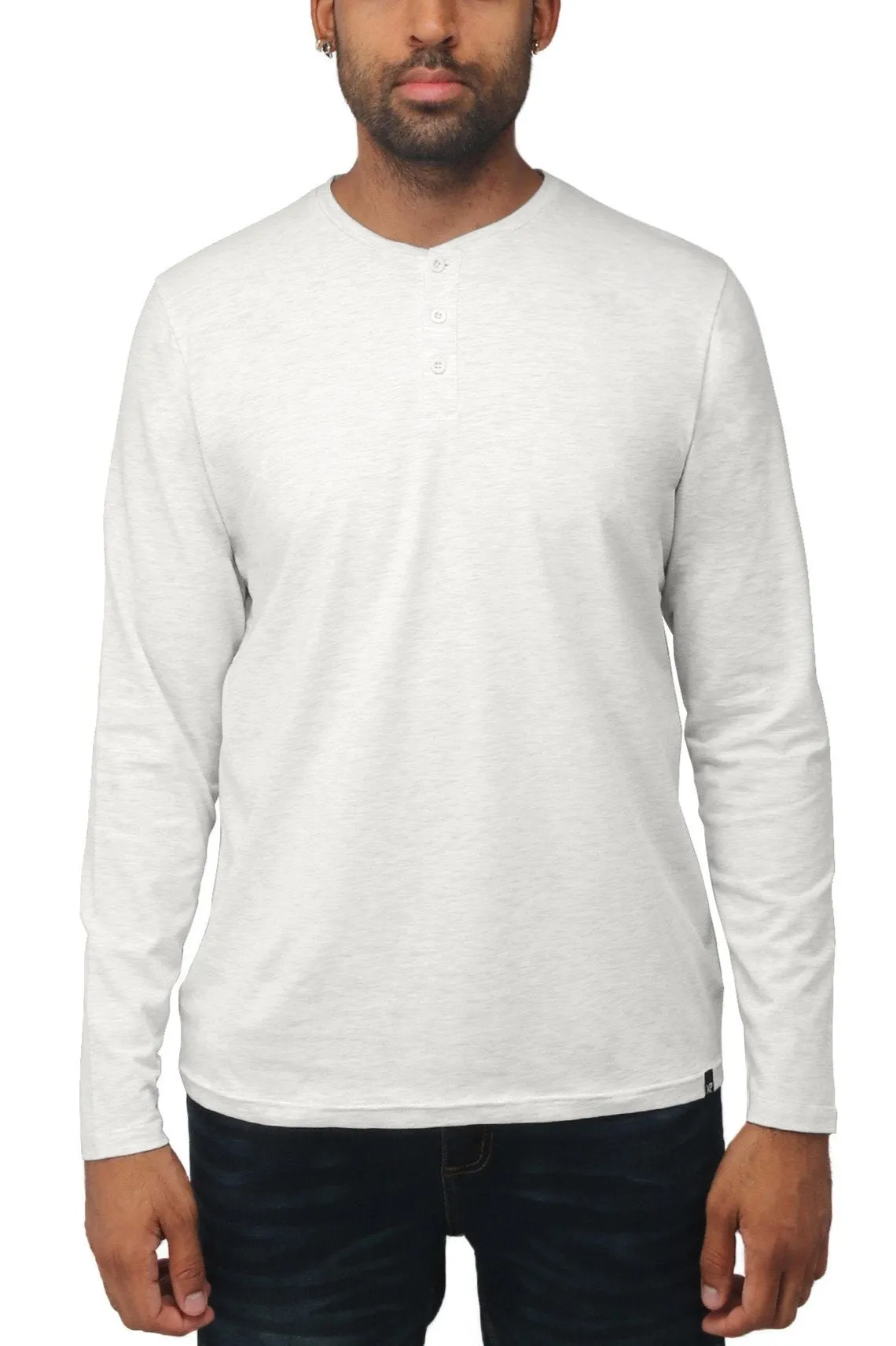 X RAY Men's Classic Long Sleeve Henley T-Shirt