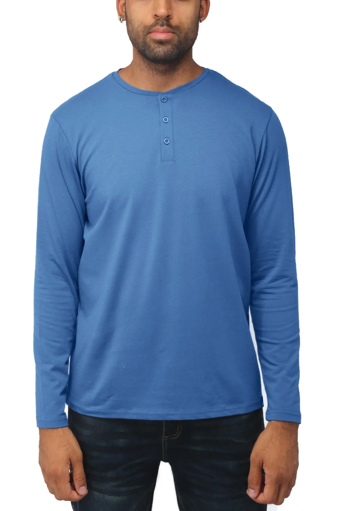 X RAY Men's Classic Long Sleeve Henley T-Shirt