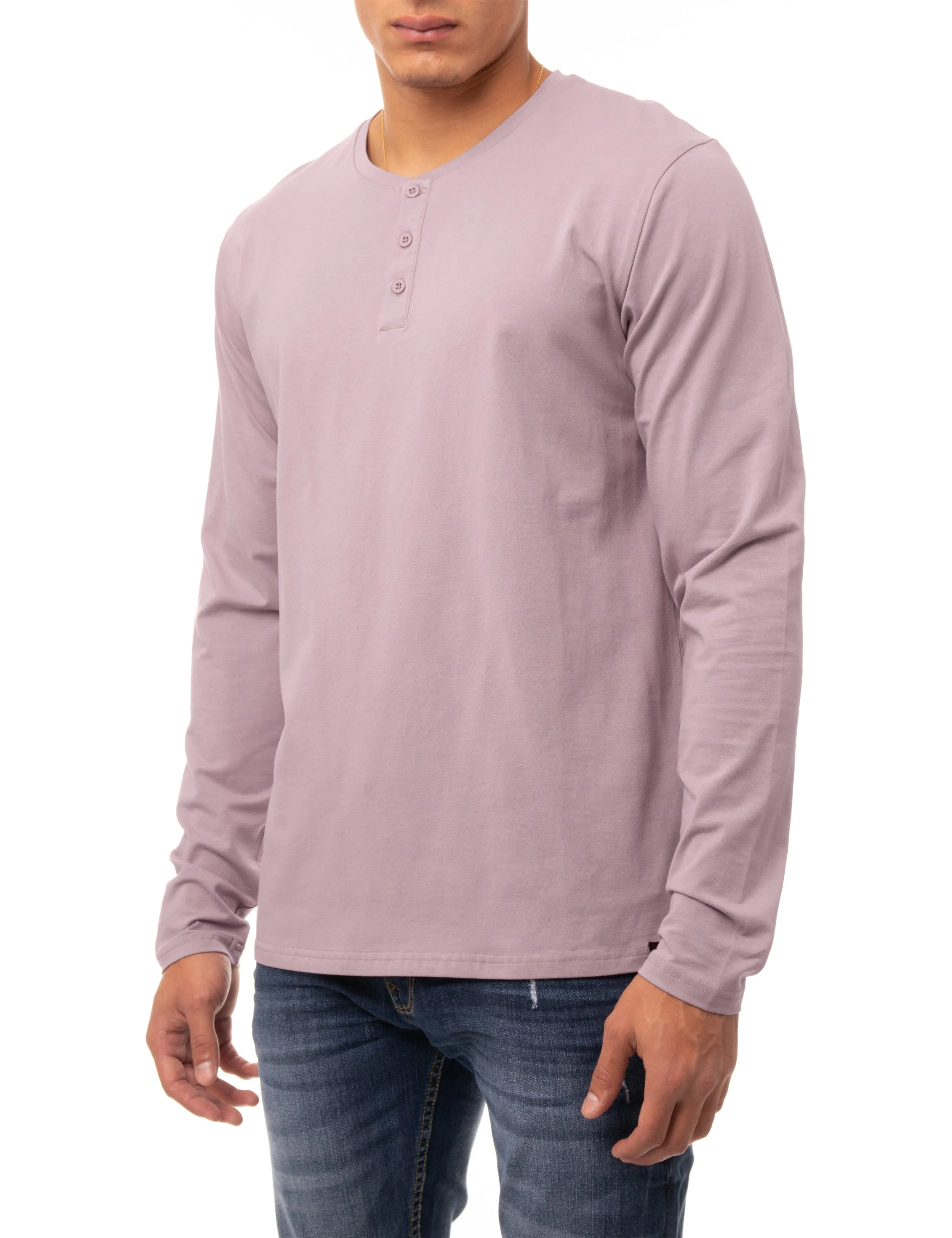 X RAY Men's Classic Long Sleeve Henley T-Shirt