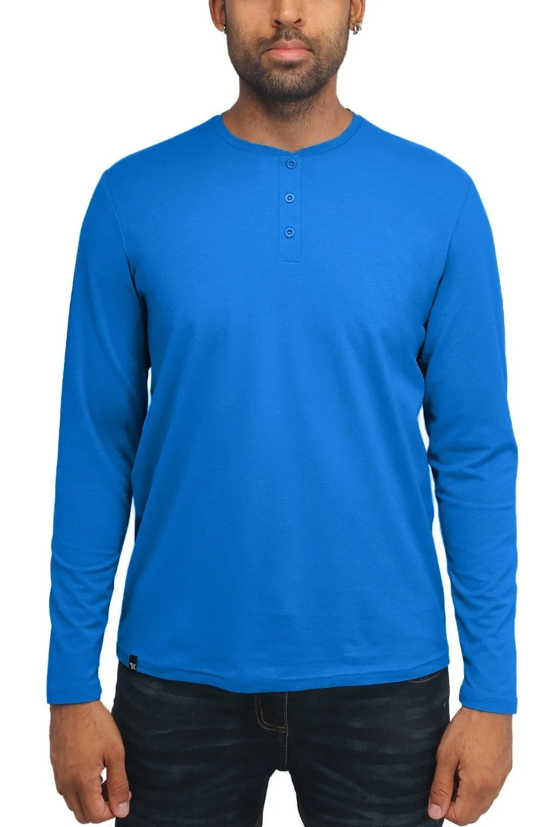 X RAY Men's Classic Long Sleeve Henley T-Shirt