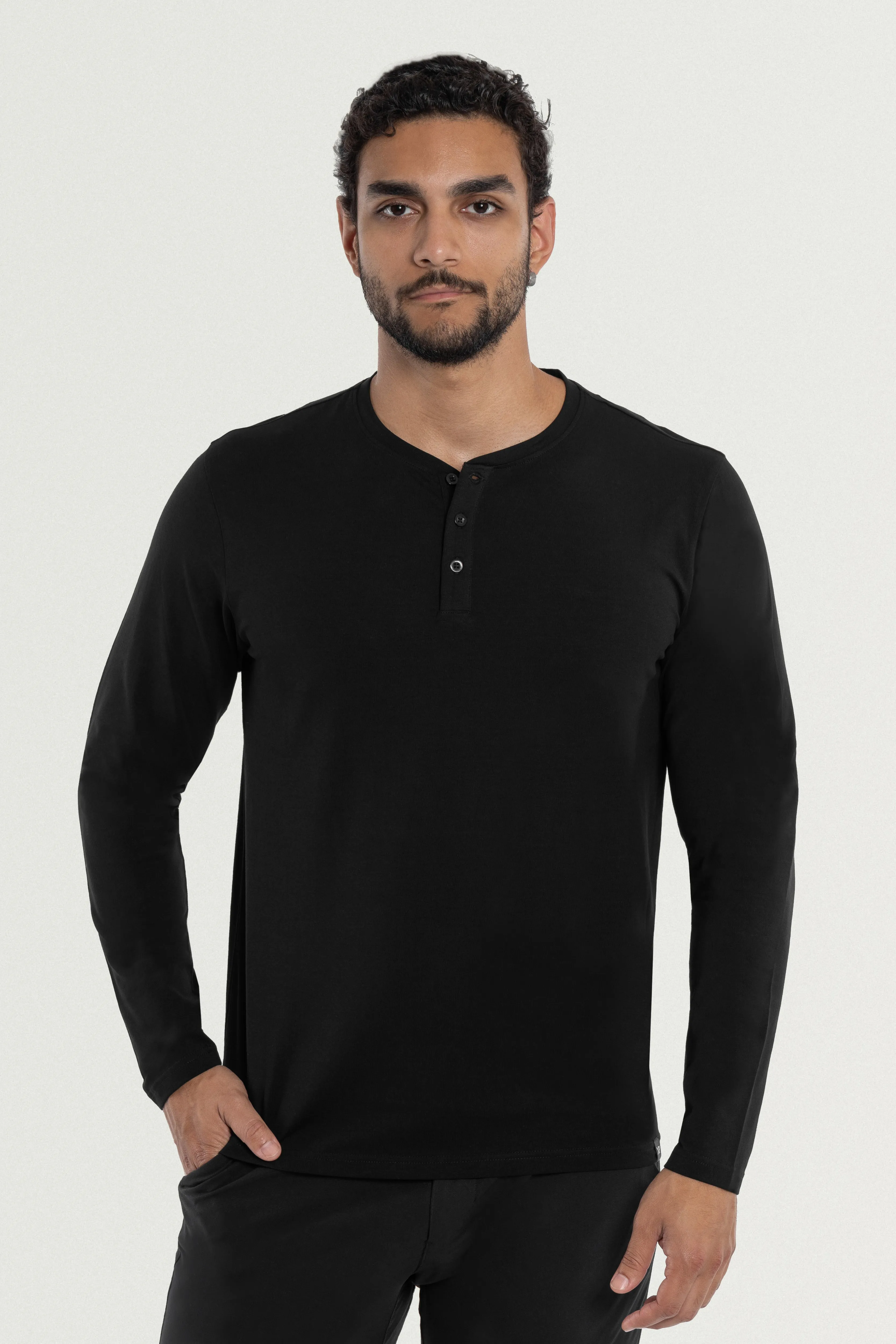 X RAY Men's Classic Long Sleeve Henley T-Shirt