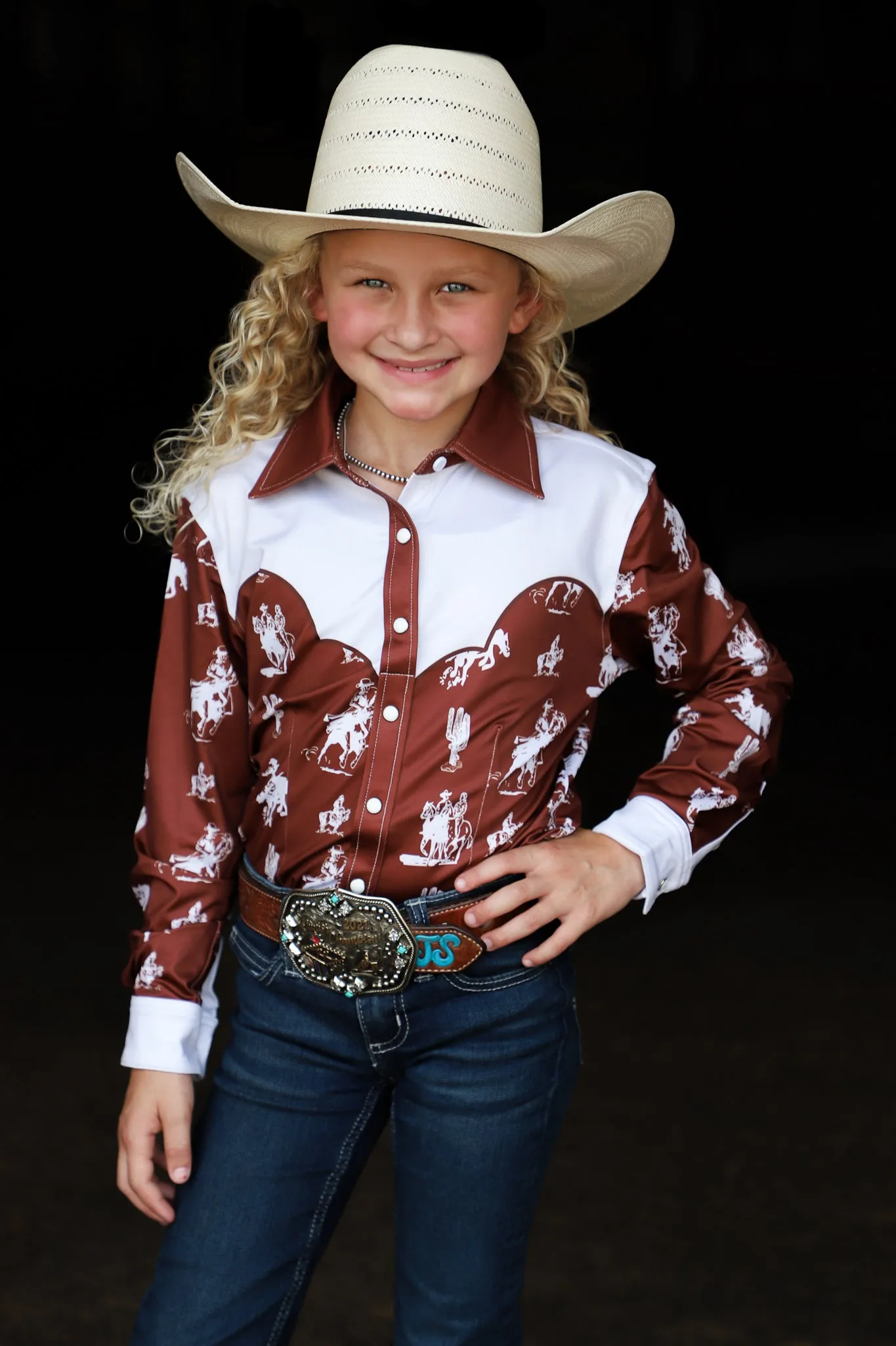 *YOUTH* BUCKAROO PERFORMANCE RODEO SHIRT