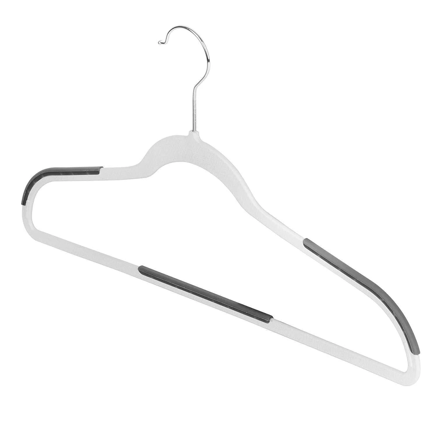 ZENY™ 50/100 Pack Plastic Coat Hangers, Space Saving Clothes Hanger with Non-Slip Stripe and 360° Swivel Hooks